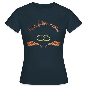 Team Future Mariée - T-shirt Femme - marine - Devant - AI Model Female 172 dark (172cm)