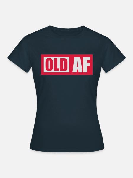 old AF Text Logo - Frauen T-Shirt - Navy