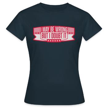 Je peux me tromper - T-shirt Femme - marine - Devant - AI Model Female 172 dark (172cm)