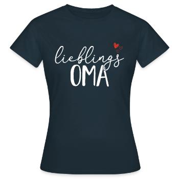 Lieblings Oma - Großmutter Geschenk Liebe Familie - Frauen T-Shirt - Navy - Vorne - AI Model Female 172 dark (172cm)