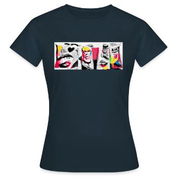 Pop Art Hard Style Eye Catcher - Frauen T-Shirt - Navy - Vorne - AI Model Female 172 dark (172cm)