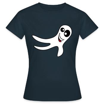 Gespenst - Frauen T-Shirt - Navy - Vorne - AI Model Female 172 dark (172cm)