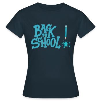 Retour à l’école - T-shirt Femme - marine - Devant - AI Model Female 172 dark (172cm)
