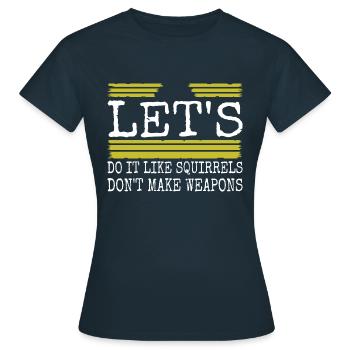 joke gift idea peace movement hippie festival - Frauen T-Shirt - Navy - Vorne - AI Model Female 172 dark (172cm)