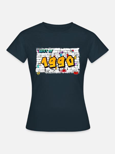 Best of 1990 Graffiti – 35 Jahre 90er-Jahre-Vibes - Frauen T-Shirt - Navy