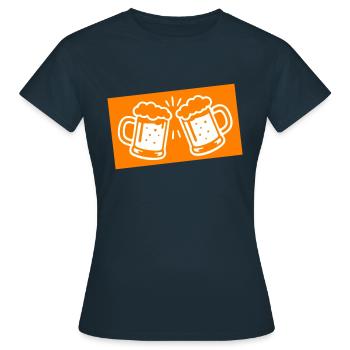 Beer Glass Beer Icon - Women's T-Shirt - navy - Front - AI Model Female 172 dark (172cm)