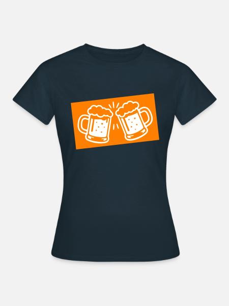 Bierglas Bier Symbol - Frauen T-Shirt - Navy