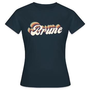 Brune vintage - T-shirt Femme - marine - Devant - AI Model Female 172 dark (172cm)