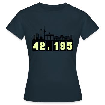Berlin Skyline Marathon - T-shirt Femme - marine - Devant - AI Model Female 172 dark (172cm)