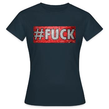 #Fuck Graffiti - Frauen T-Shirt - Navy - Vorne - AI Model Female 172 dark (172cm)
