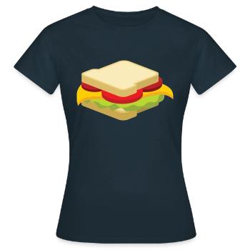 sandwich - T-shirt Femme - marine - Devant - AI Model Female 172 dark (172cm)