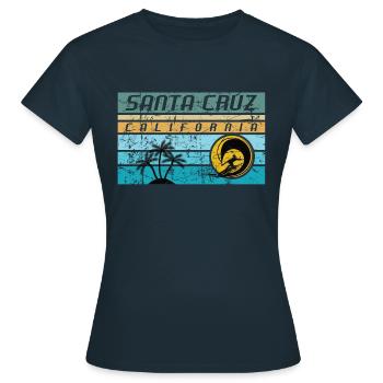 Santa Cruz Surfeur Vintage - T-shirt Femme - marine - Devant - AI Model Female 172 dark (172cm)