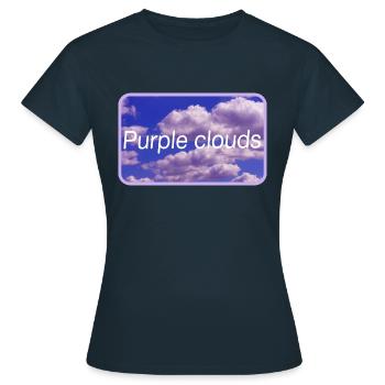 Purple clouds - Frauen T-Shirt - Navy - Vorne - AI Model Female 172 dark (172cm)