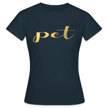 pet Play BDSM fetisch kinky - Frauen T-Shirt - Navy - Vorne - AI Model Female 172 dark (172cm)
