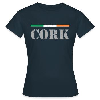 Cork Vintage - Women's T-Shirt - navy - Front - AI Model Female 172 dark (172cm)