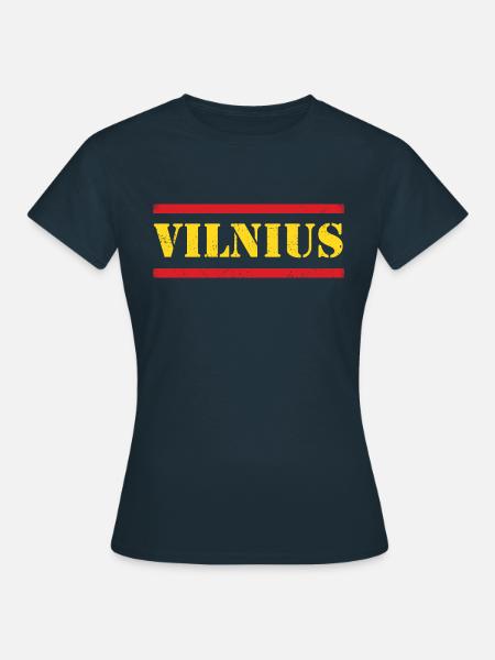 Vilnius - Frauen T-Shirt - Navy