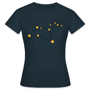 Leo Zodiac Constellation - Women's T-Shirt - navy - Front - AI Model Female 172 dark (172cm)