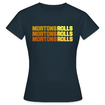 Rouleaux Mortons - T-shirt Femme - marine - Devant - AI Model Female 172 dark (172cm)