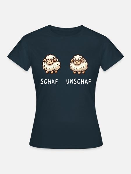 Schaf und unschaf - Frauen T-Shirt - Navy