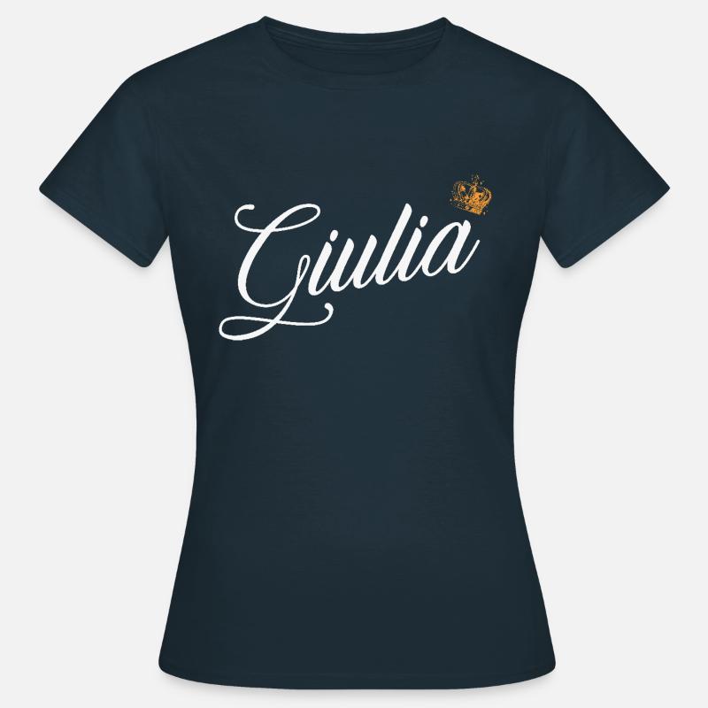 Giulia Nome Personalizzato per Donne Bambini Bambini - - Maglietta da donna - navy