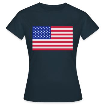 USA - United States of America - flag USA - - T-shirt Femme - marine - Devant - AI Model Female 172 dark (172cm)
