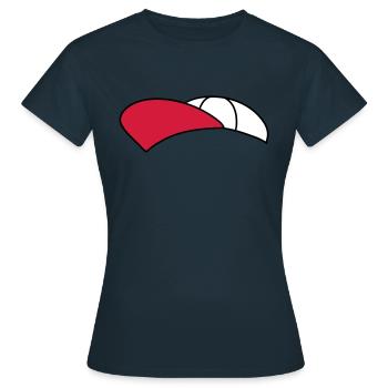 kappe hut muetze capy kopfbedeckung cool design cl - Frauen T-Shirt - Navy - Vorne - AI Model Female 172 dark (172cm)