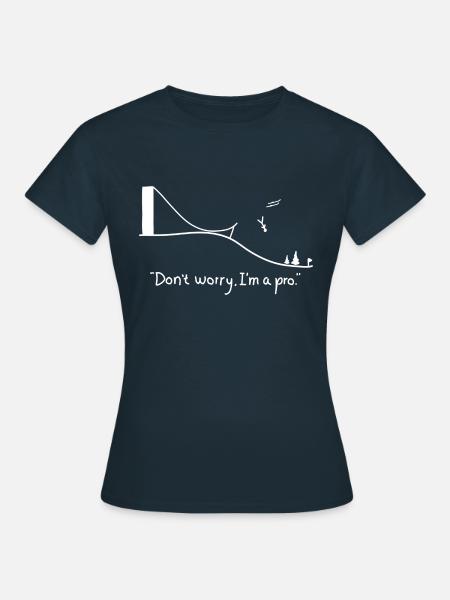 Skispringen Geschenk - Frauen T-Shirt - Navy