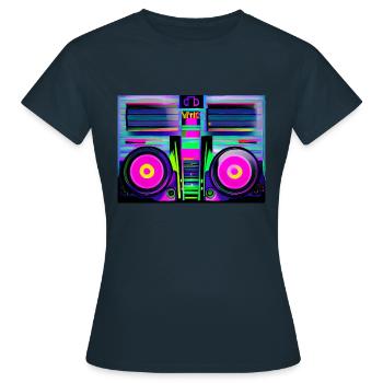 DJ Mischpult - Frauen T-Shirt - Navy - Vorne - AI Model Female 172 dark (172cm)
