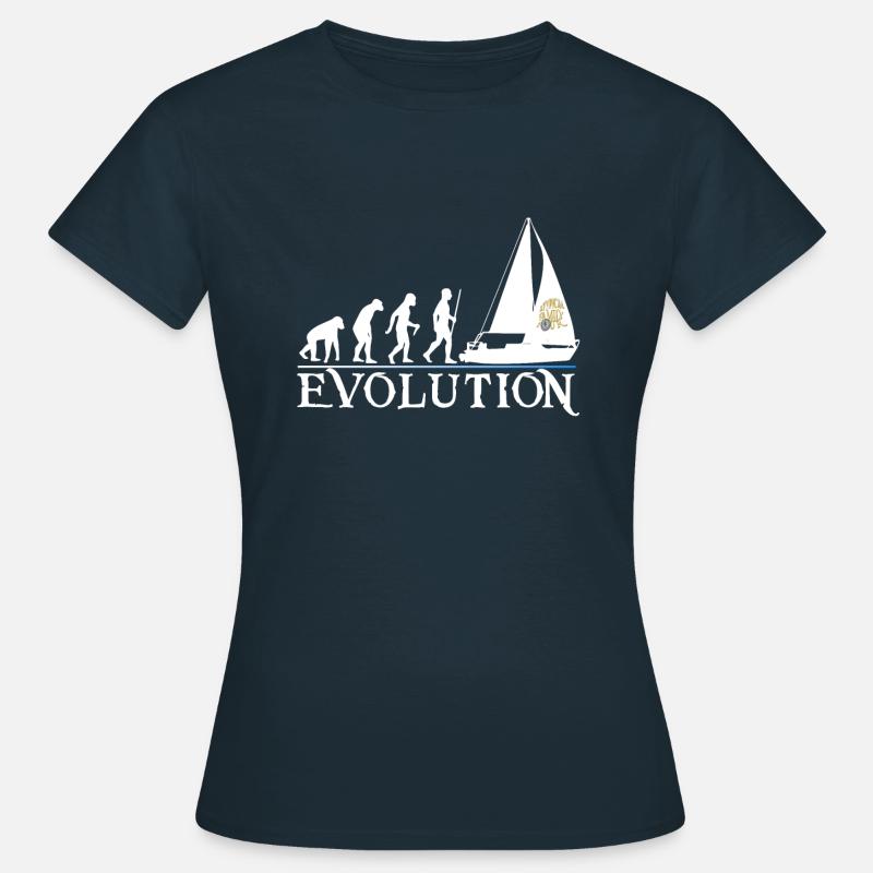 Evolution version blanc - T-shirt Femme - marine