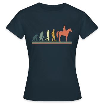 Evolution cheval - T-shirt Femme - marine - Devant - AI Model Female 172 dark (172cm)