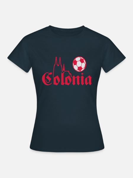 Köln - Colonia Fußball - Frauen T-Shirt - Navy