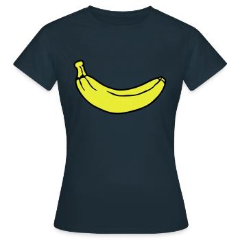 Banana - Banane - Frauen T-Shirt - Navy - Vorne - AI Model Female 172 dark (172cm)