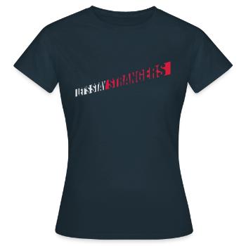 Citation Restons Strangers - T-shirt Femme - marine - Devant - AI Model Female 172 dark (172cm)