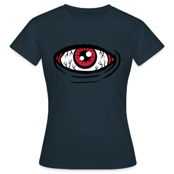 Big all-seeing eye - Women's T-Shirt - navy - Front - AI Model Female 172 dark (172cm)