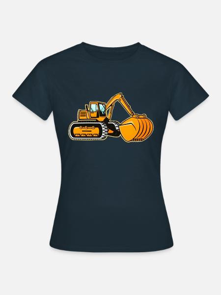 Großer Raupenbagger - Frauen T-Shirt - Navy