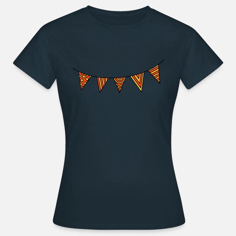Pennant chain three-colour - Women's T-Shirt - navy