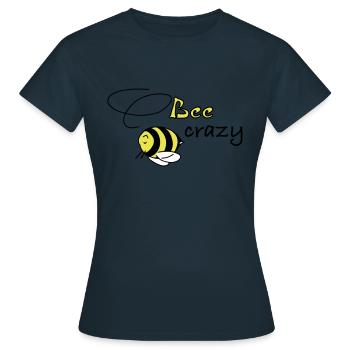bee crazy - T-shirt Femme - marine - Devant - AI Model Female 172 dark (172cm)