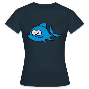 Sweet fish with bulging eyes. - Women's T-Shirt - navy - Front - AI Model Female 172 dark (172cm)