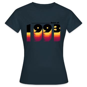 Vintage Bold Hommage à 1993 - Célébrer le 32ème - T-shirt Femme - marine - Devant - AI Model Female 172 dark (172cm)