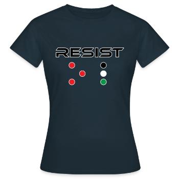 RESIST FP - Women's T-Shirt - navy - Front - AI Model Female 172 dark (172cm)