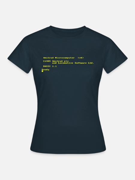 Amstrad 464 6128 PLUS (CPC) Vintage Retro Computer - Women's T-Shirt - navy