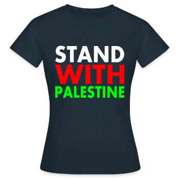 palestina - Women's T-Shirt - navy - Front - AI Model Female 172 dark (172cm)