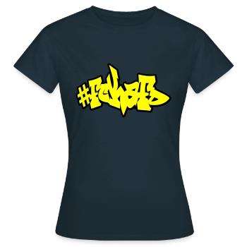 #FCKAFD - Frauen T-Shirt - Navy - Vorne - AI Model Female 172 dark (172cm)