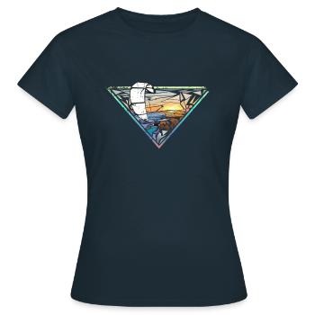 Sunriser - Women's T-Shirt - navy - Front - AI Model Female 172 dark (172cm)