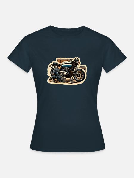 レトロ ドライバー Retro Schrauber - Frauen T-Shirt - Navy
