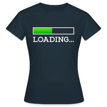 Ladebalken Akku - Frauen T-Shirt - Navy - Vorne - AI Model Female 172 dark (172cm)