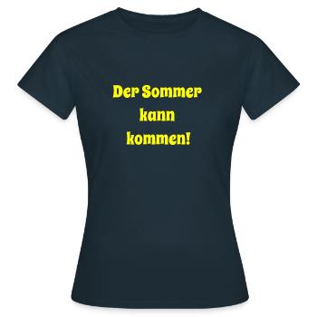Été - T-shirt Femme - marine - Devant - AI Model Female 172 dark (172cm)
