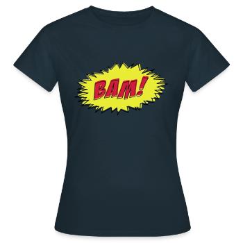 Comic Book BAM! - Women's T-Shirt - navy - Front - AI Model Female 172 dark (172cm)
