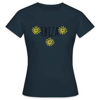 Ibiza - T-shirt Femme - marine - Devant - AI Model Female 172 dark (172cm)