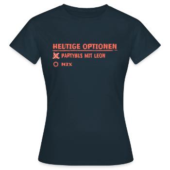 leon - Frauen T-Shirt - Navy - Vorne - AI Model Female 172 dark (172cm)
